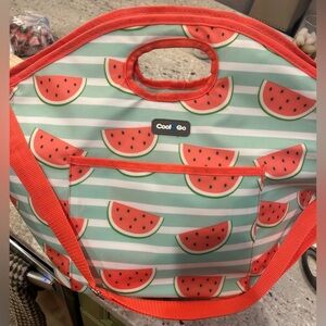 Cool2Go watermelon green and red with adjustable strap insulated lunchbox cooler